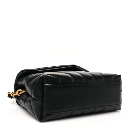 Saint Laurent Calfskin Y Quilted Monogram Toy Loulou Crossbody Bag Black 4 of 10