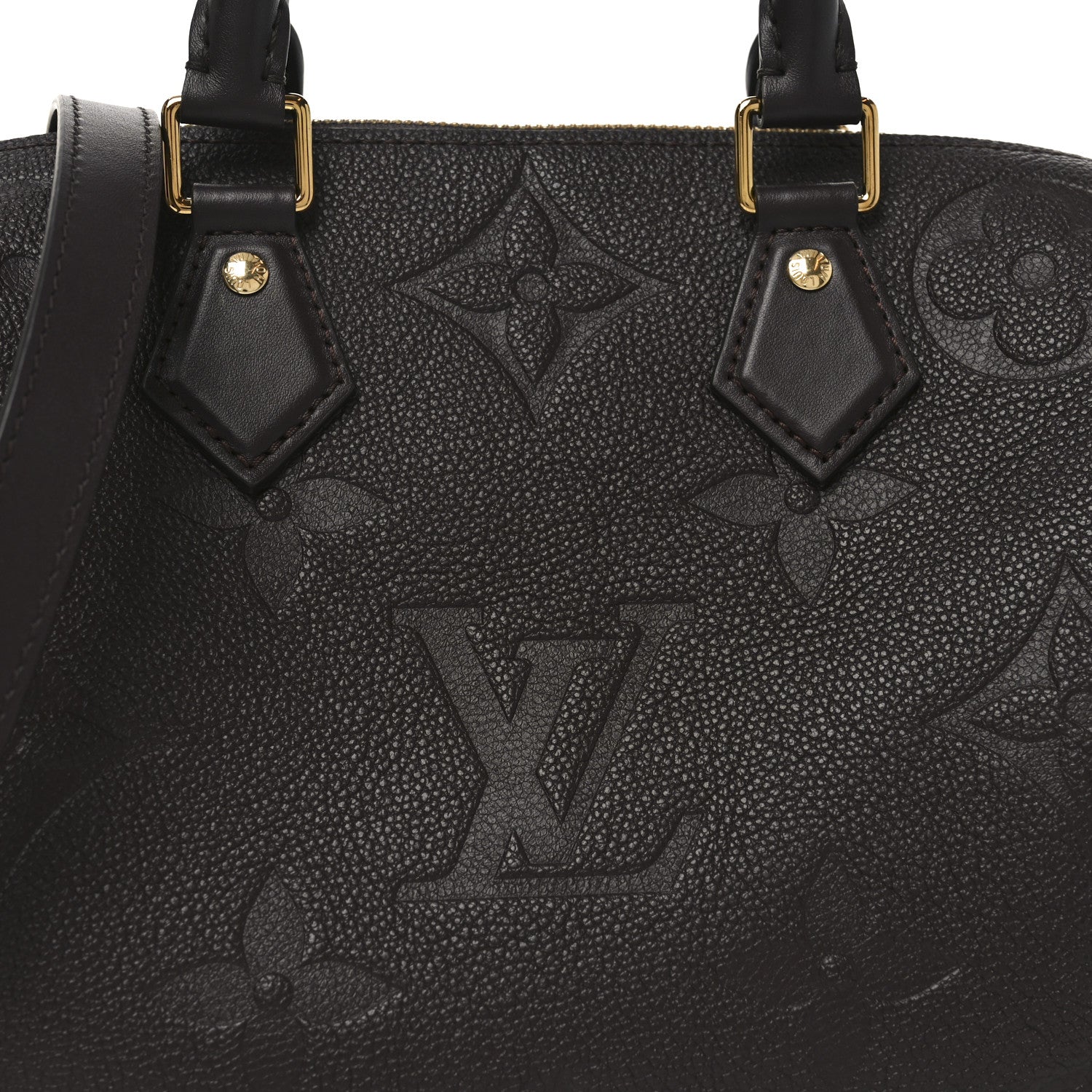Louis Vuitton Empreinte Monogram Giant Speedy Bandouliere 25 Chocolate 10 of 16
