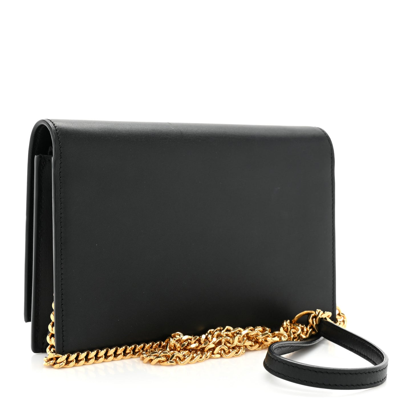 Smooth Calfskin Medium Classic Monogram Kate Tassel Satchel Black