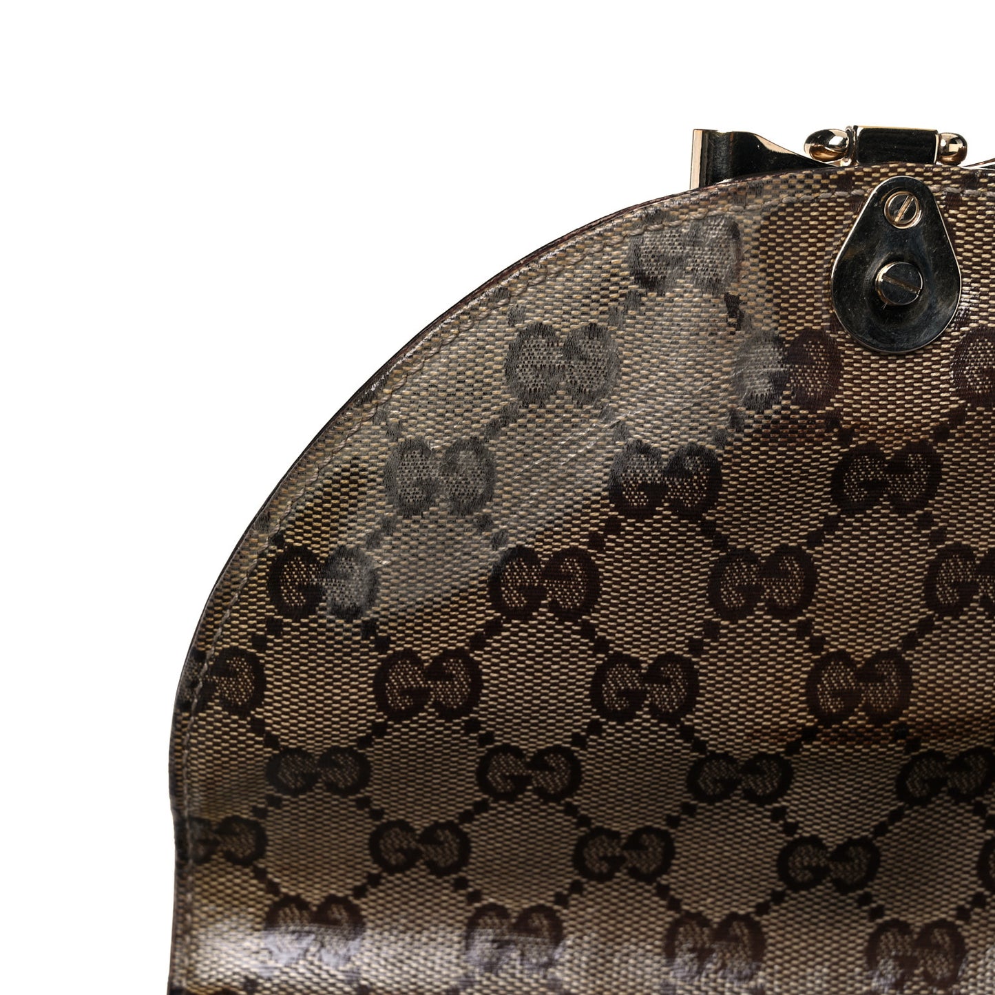 Crystal Monogram Duchessa Flap Shoulder Bag Dark Brown