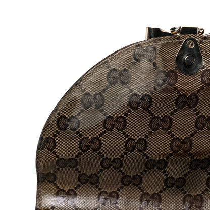 Gucci Crystal Monogram Duchessa Flap Shoulder Bag Dark Brown 14 of 29