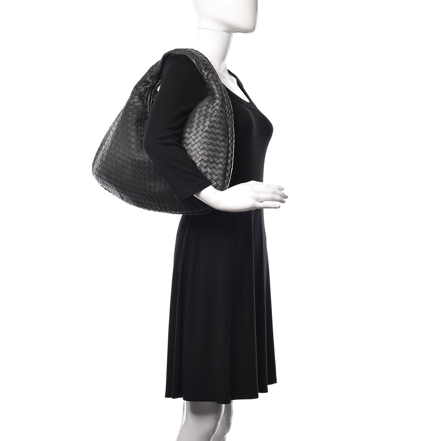 Nappa Intrecciato Large Veneta Hobo Ardoise