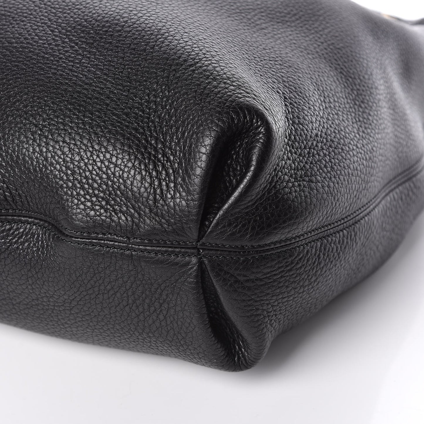 Pebbled Calfskin Soho Hobo Black