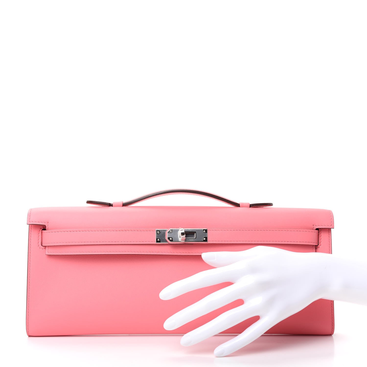 Hermes Swift Kelly Cut Clutch Pochette Rose D'Ete 2 of 7