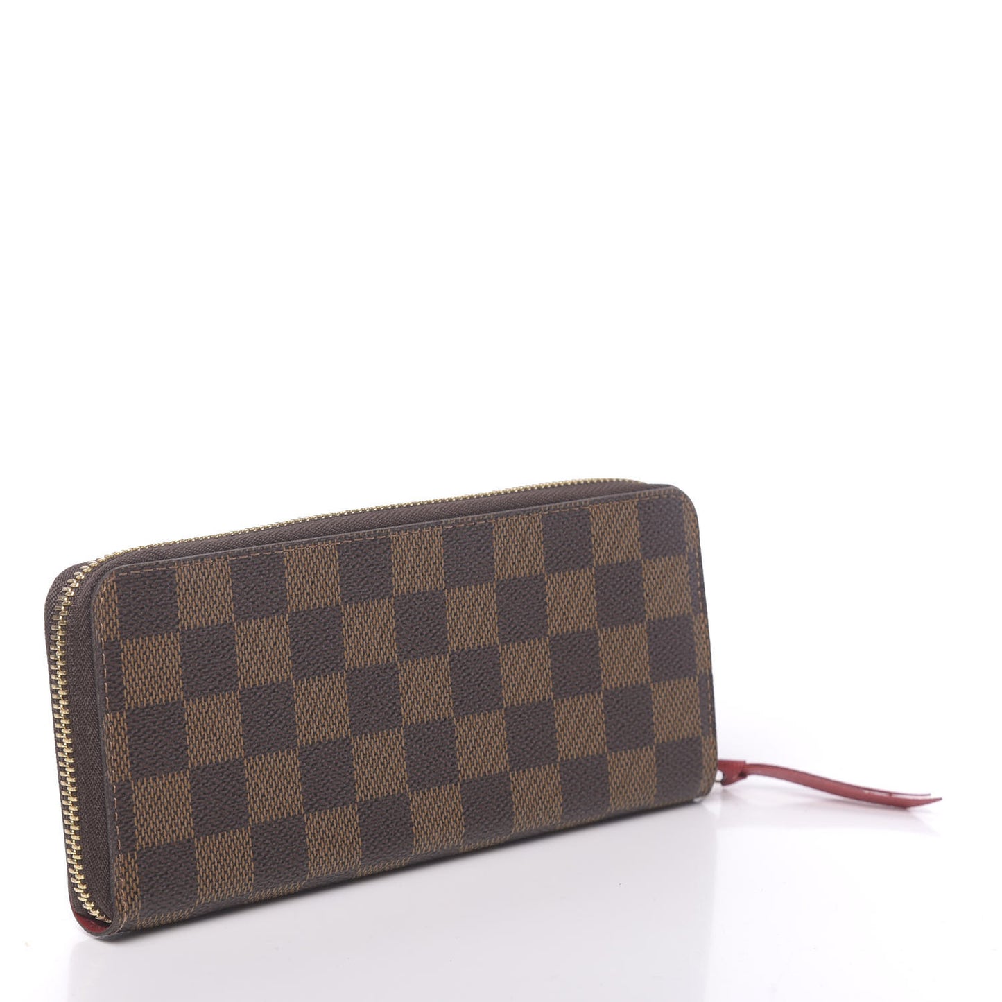 Damier Ebene Clemence Wallet Cherry
