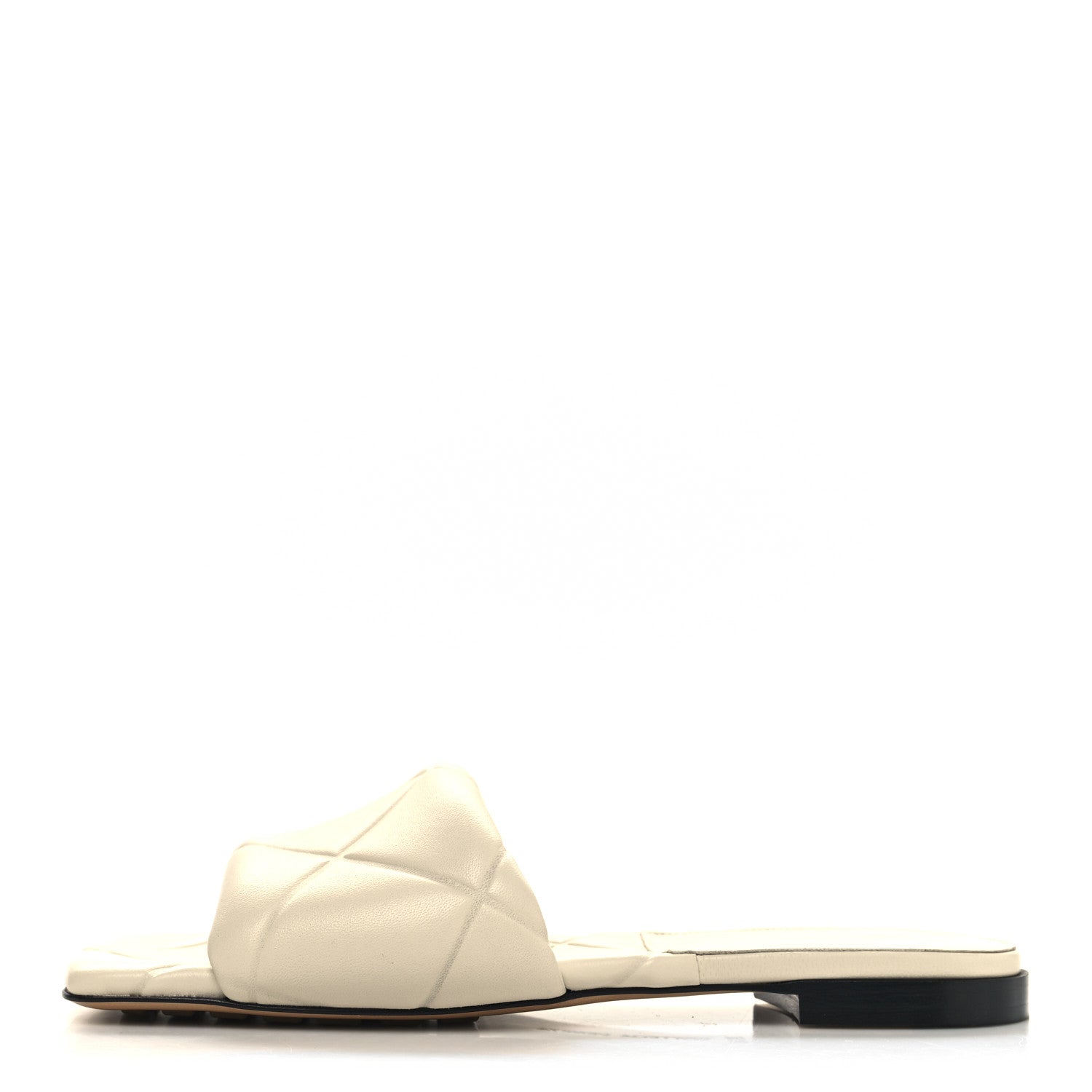 Bottega Veneta Nappa Quilted Rubber Lido Flat Sandals 36.5 Sea Salt 1 of 8