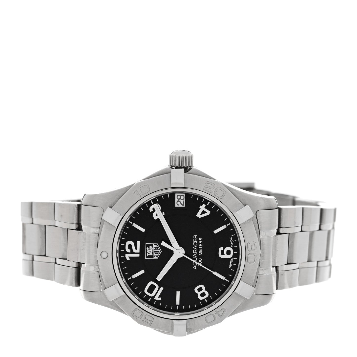 Stainless Steel 32mm Aquaracer Lady Quartz Watch Black WAF1310