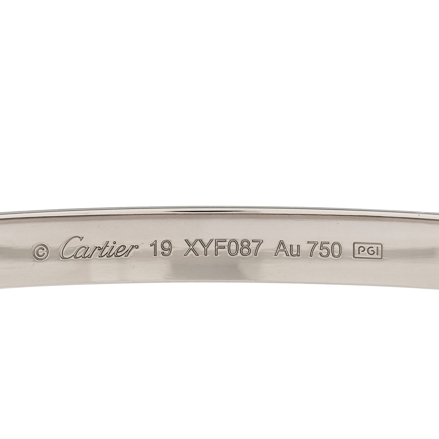 18K White Gold LOVE Bracelet 19