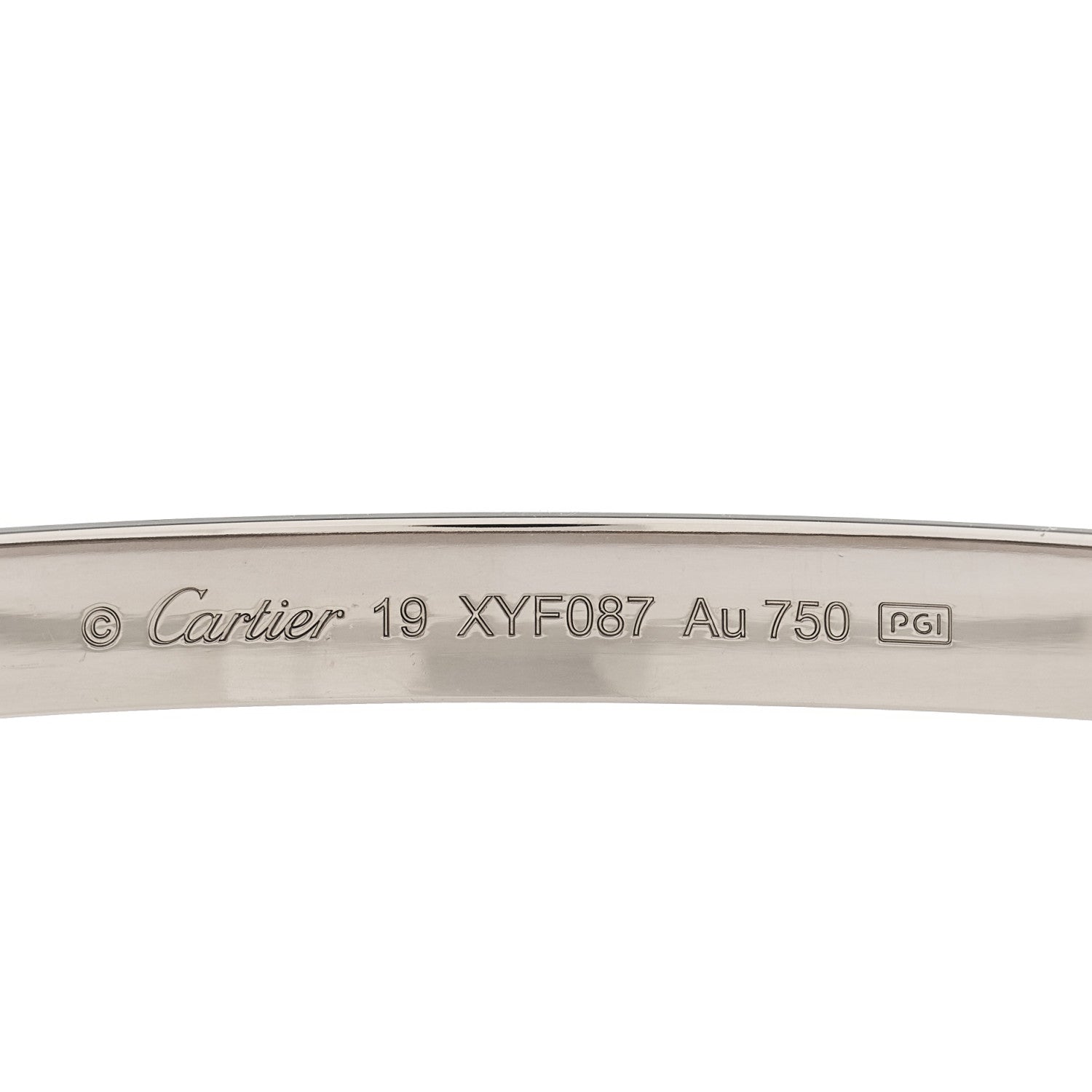 Cartier 18K White Gold LOVE Bracelet 19 4 of 8
