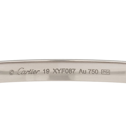Cartier 18K White Gold LOVE Bracelet 19 4 of 8