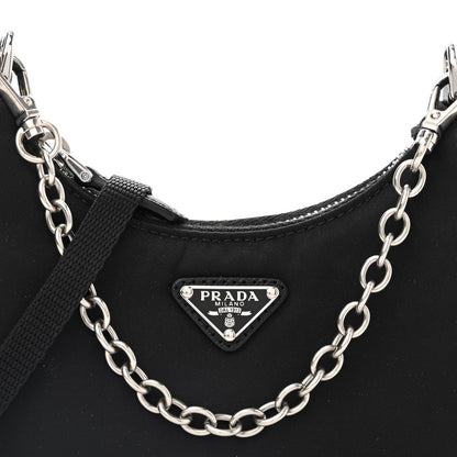 Prada Tessuto Nylon Mini Re-Edition 2000 Shoulder Bag Black 7 of 11