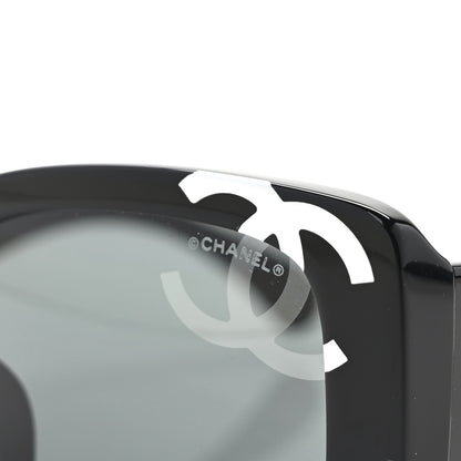 Chanel Acetate CC Logo Square Sunglasses 71472 Black 5 of 8