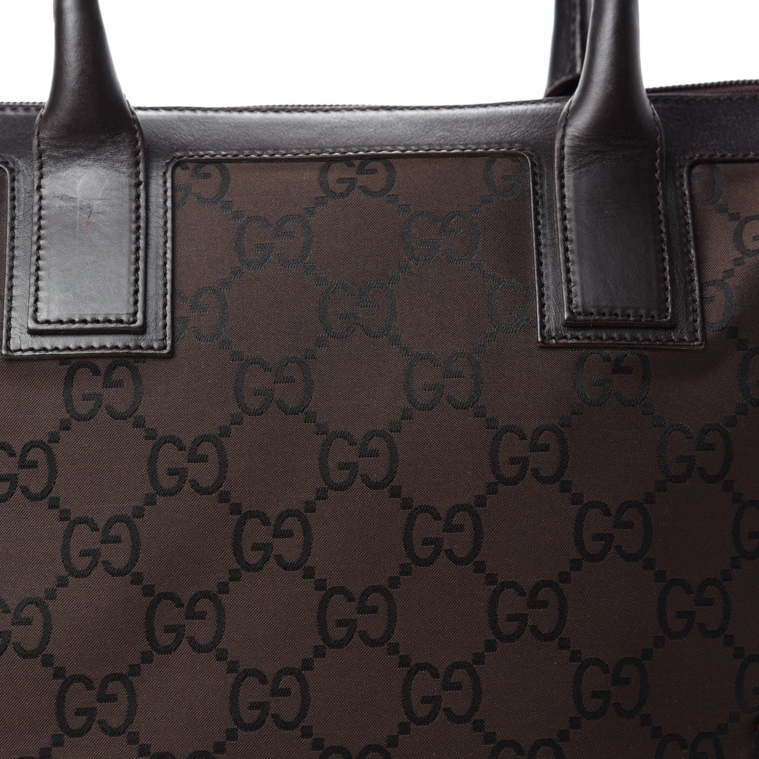 Gucci Nylon Monogram Tote Bag Brown 10 of 10