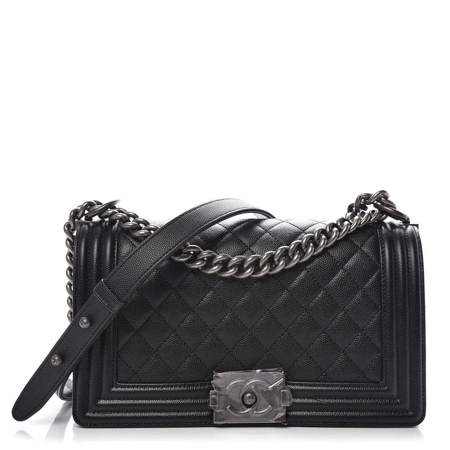 Chanel Caviar Quilted Medium Boy Flap Black 1 of 8