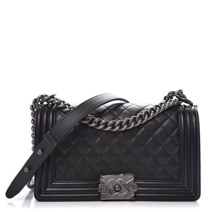 Chanel Caviar Quilted Medium Boy Flap Black 1 of 8