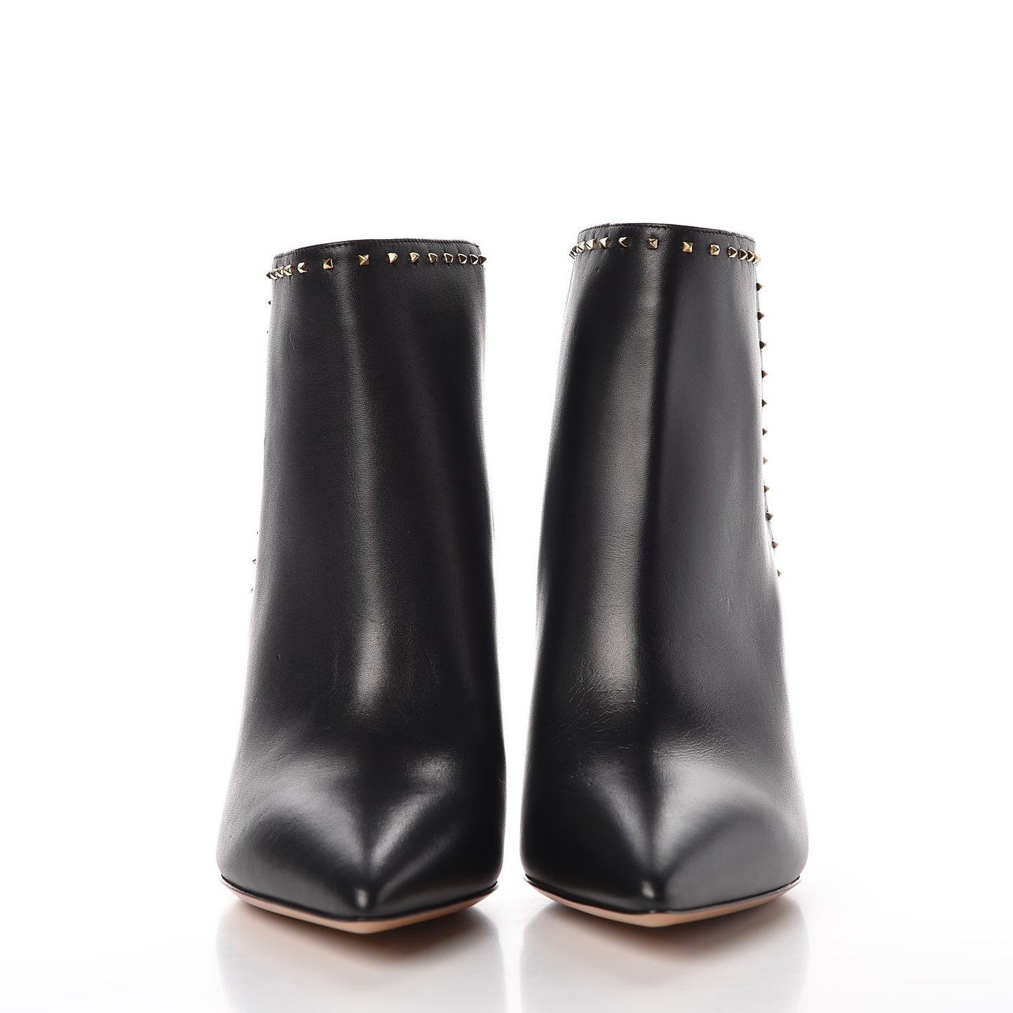 Calfskin Lovestud Ankle Boots 36 Black