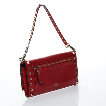 Valentino Garavani Calfskin Rockstud Travel Wallet Red 3 of 8