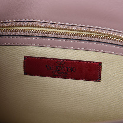 Valentino Garavani Vitello Medium Glam Lock Rockstud Flap Poudre 5 of 7
