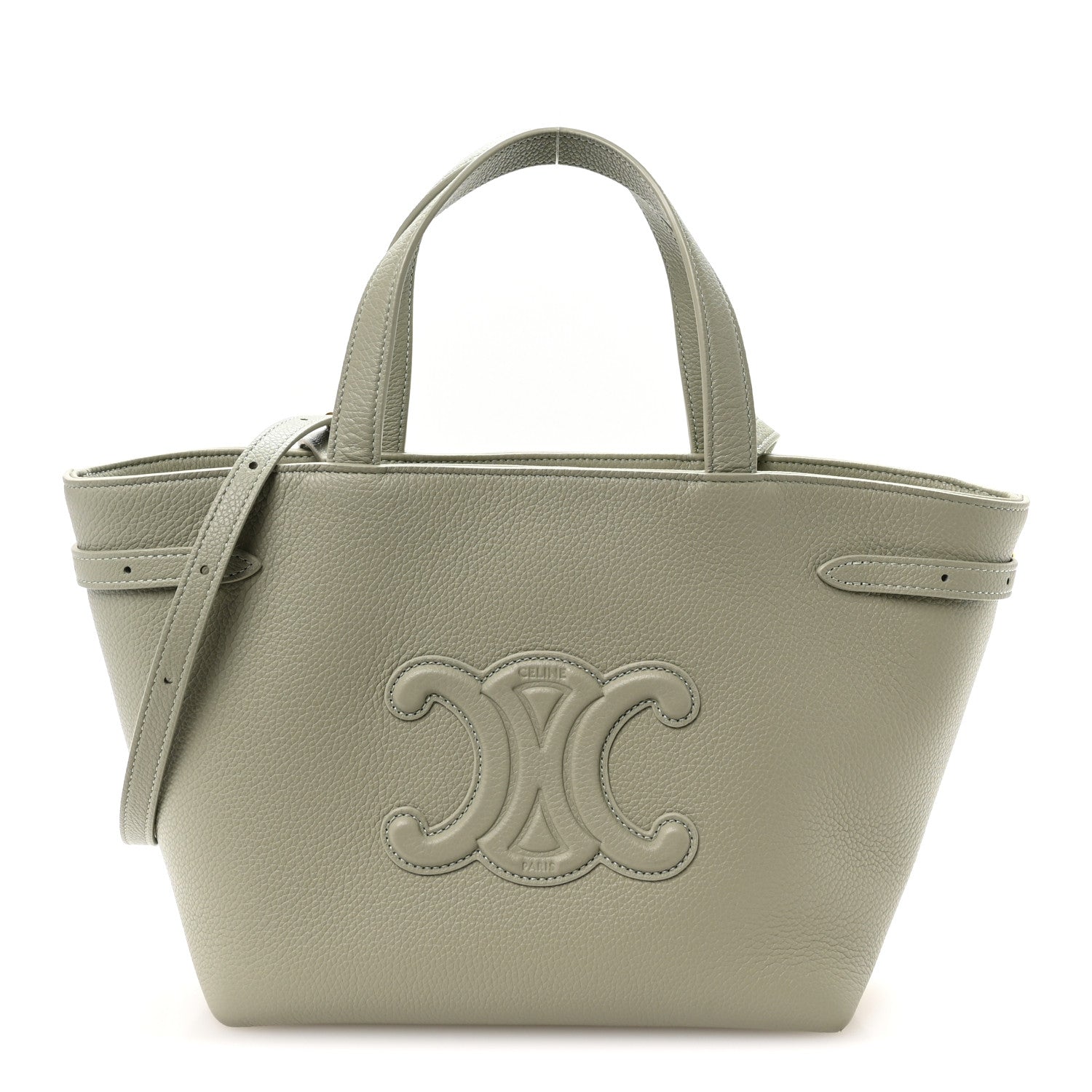 Celine Grained Calfskin Triomphe Mini Cabas Anais Light Clay 1 of 12