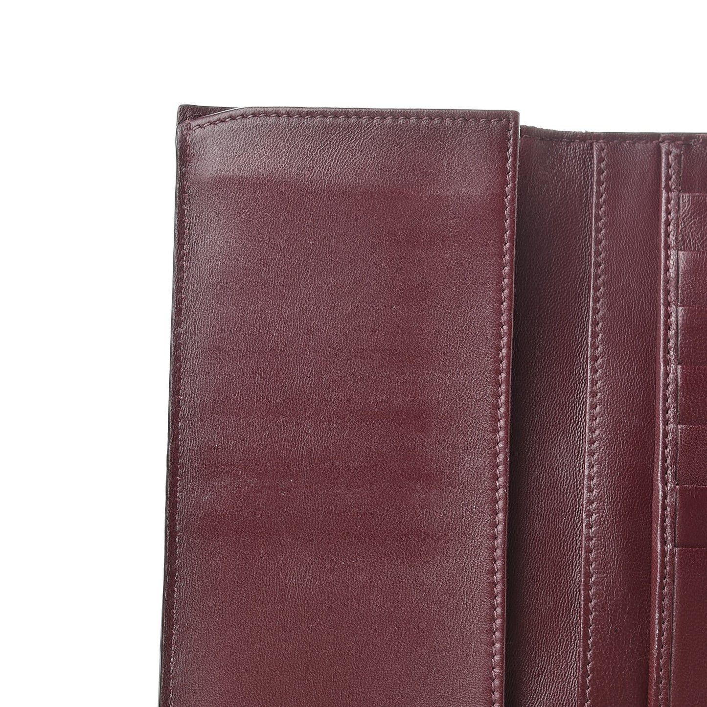Silky Calfskin Crocodile Embossed Skull Continental Wallet Bordeaux