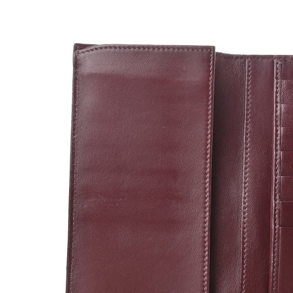 Alexander McQueen Silky Calfskin Crocodile Embossed Skull Continental Wallet Bordeaux 9 of 10