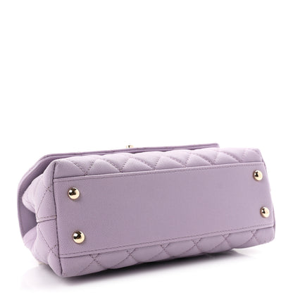 Chanel Caviar Quilted Mini Coco Handle Flap Light Purple 7 of 19