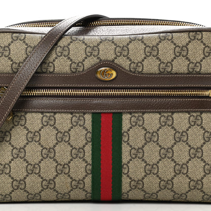 Gucci GG Supreme Monogram Web Small Ophidia Shoulder Bag Brown 8 of 18