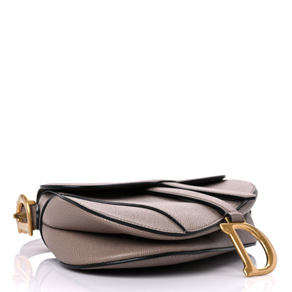 Christian Dior Grained Calfskin Saddle Bag Warm Taupe 4 of 11