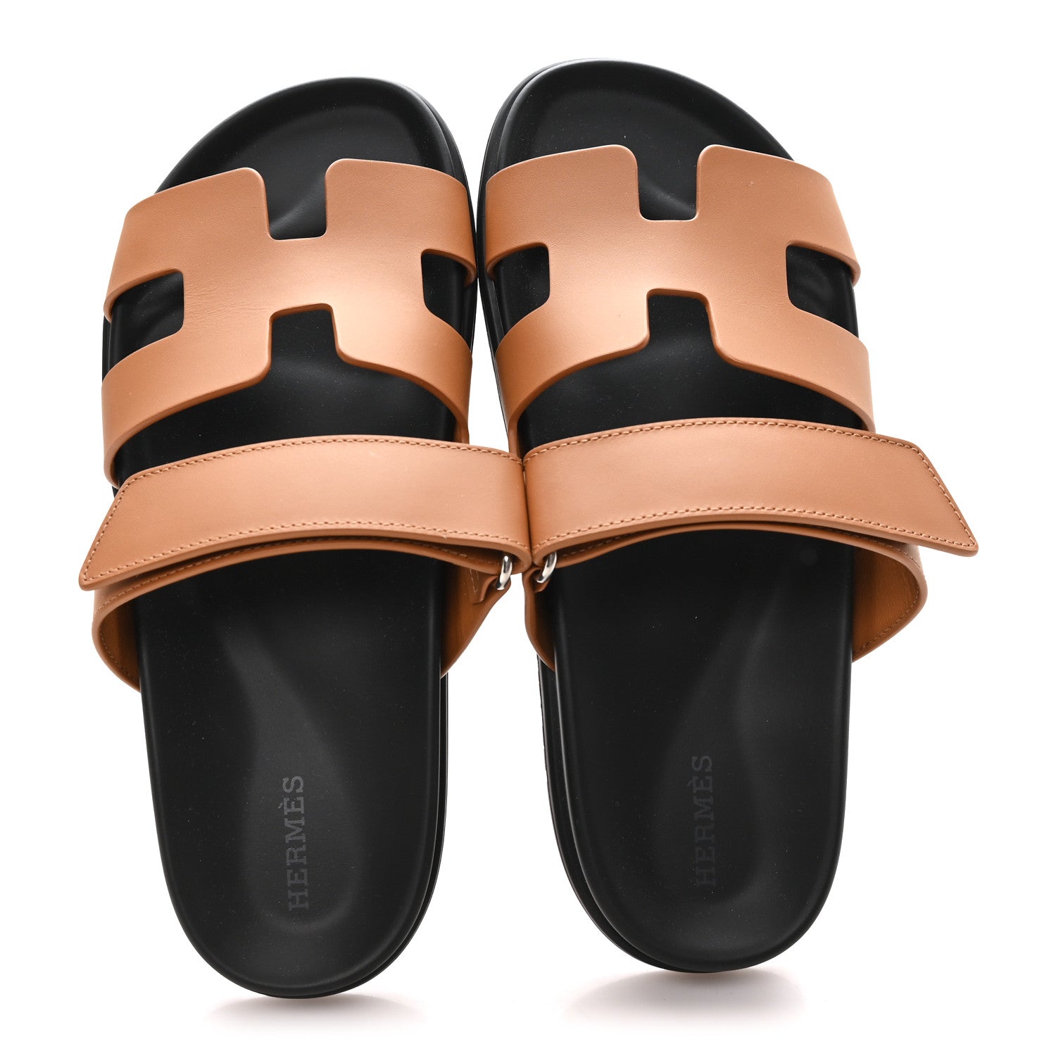 Hermes Calfskin Womens Chypre Sandals 39 Naturel 2 of 10