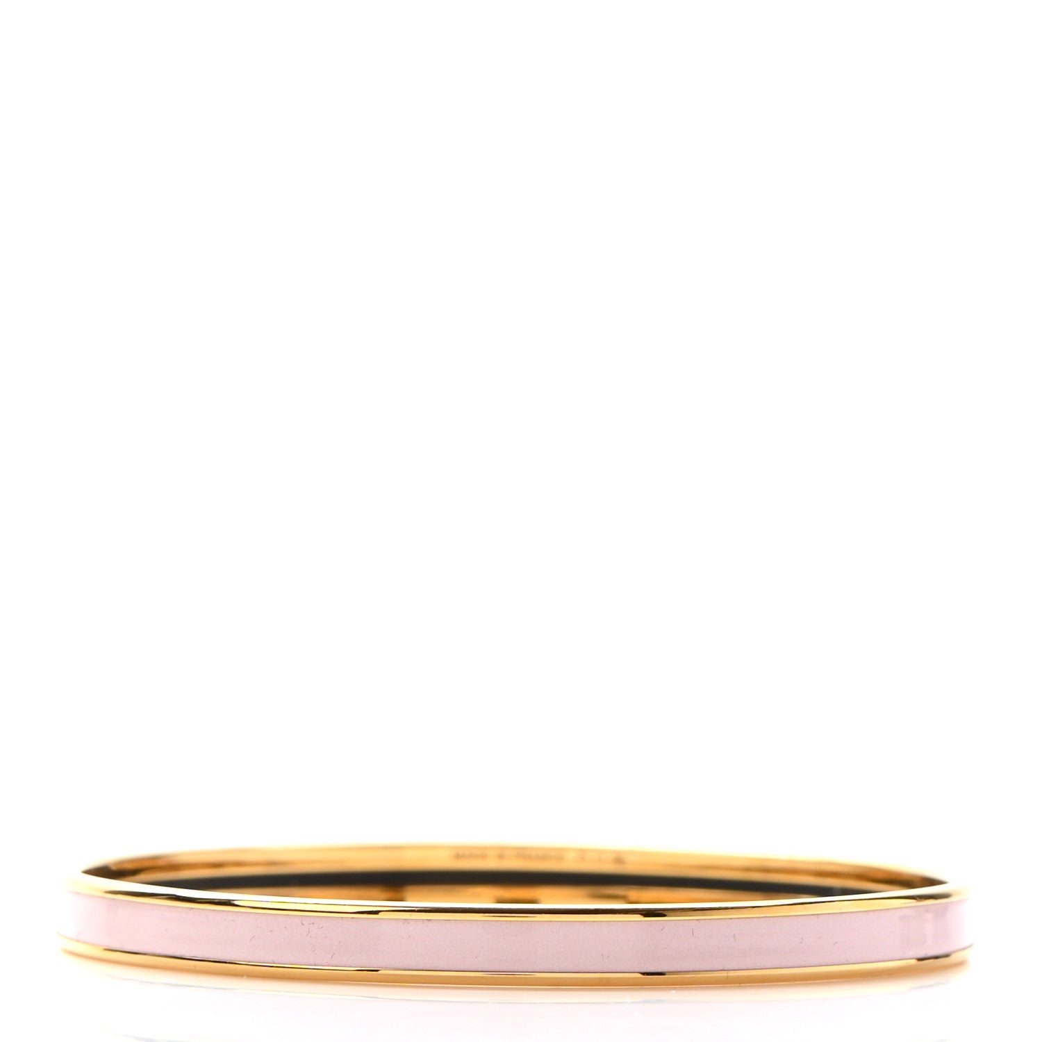 Hermes Enamel Printed Extra Narrow Bracelet 65 Rose 3 of 5