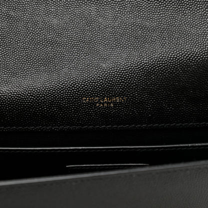 Saint Laurent Grain De Poudre Medium Classic Monogram Kate Satchel Black 6 of 11