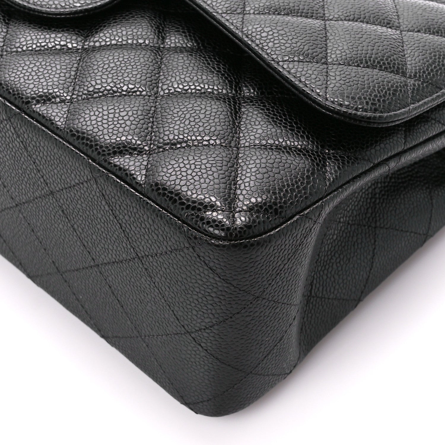 Chanel Caviar Quilted Jumbo Double Flap Black 11 of 12