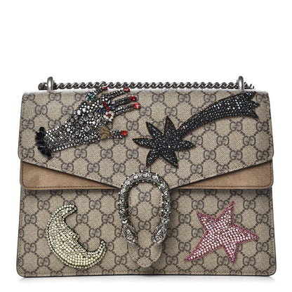 Gucci GG Supreme Monogram Shooting Star Embroidered Medium Dionysus Shoulder Bag Beige 1 of 11