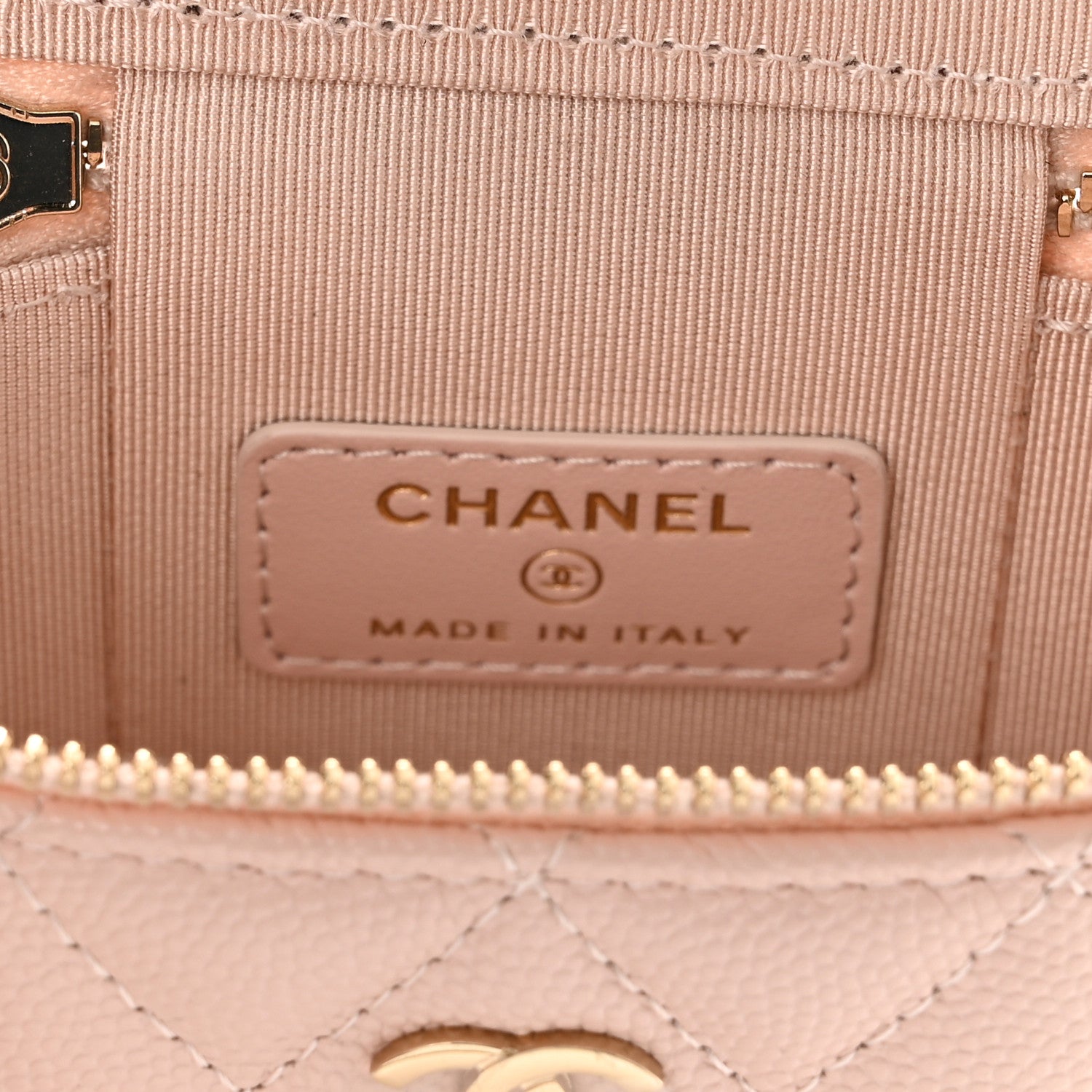 Chanel Caviar Quilted Small Vertical Coco Beauty Vanity Case With Chain Light Pink 6 of 10