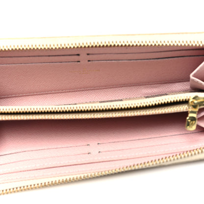 Louis Vuitton Damier Azur Clemence Wallet Rose Ballerine 6 of 11