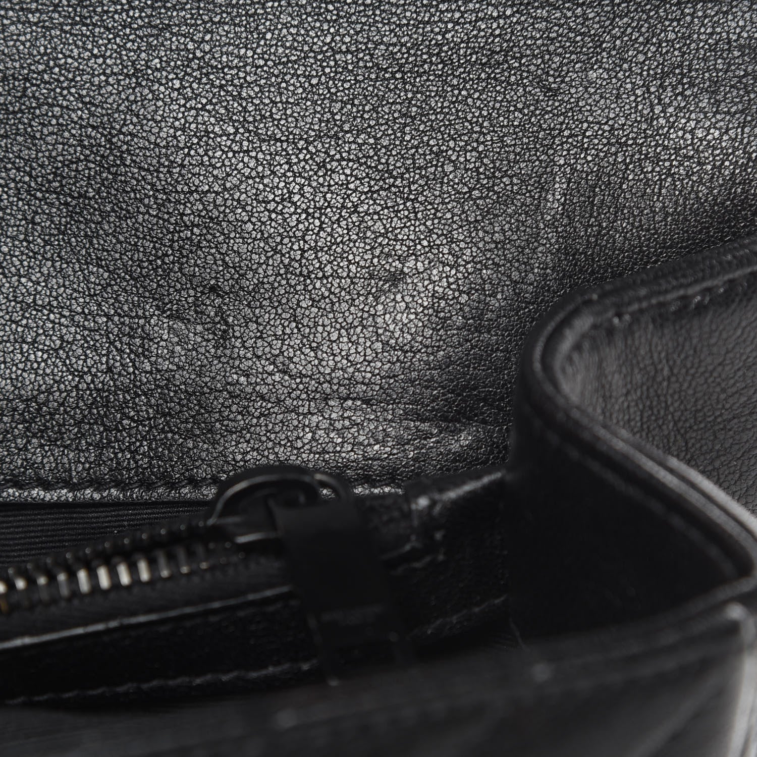 Saint Laurent Sheepskin Matelasse Chevron Monogram Medium College Bag Black 15 of 15
