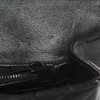 Saint Laurent Sheepskin Matelasse Chevron Monogram Medium College Bag Black 15 of 15