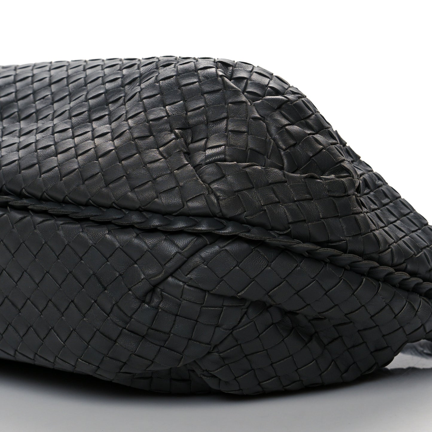 Nappa Intrecciato Medium Belly Veneta Hobo Grey