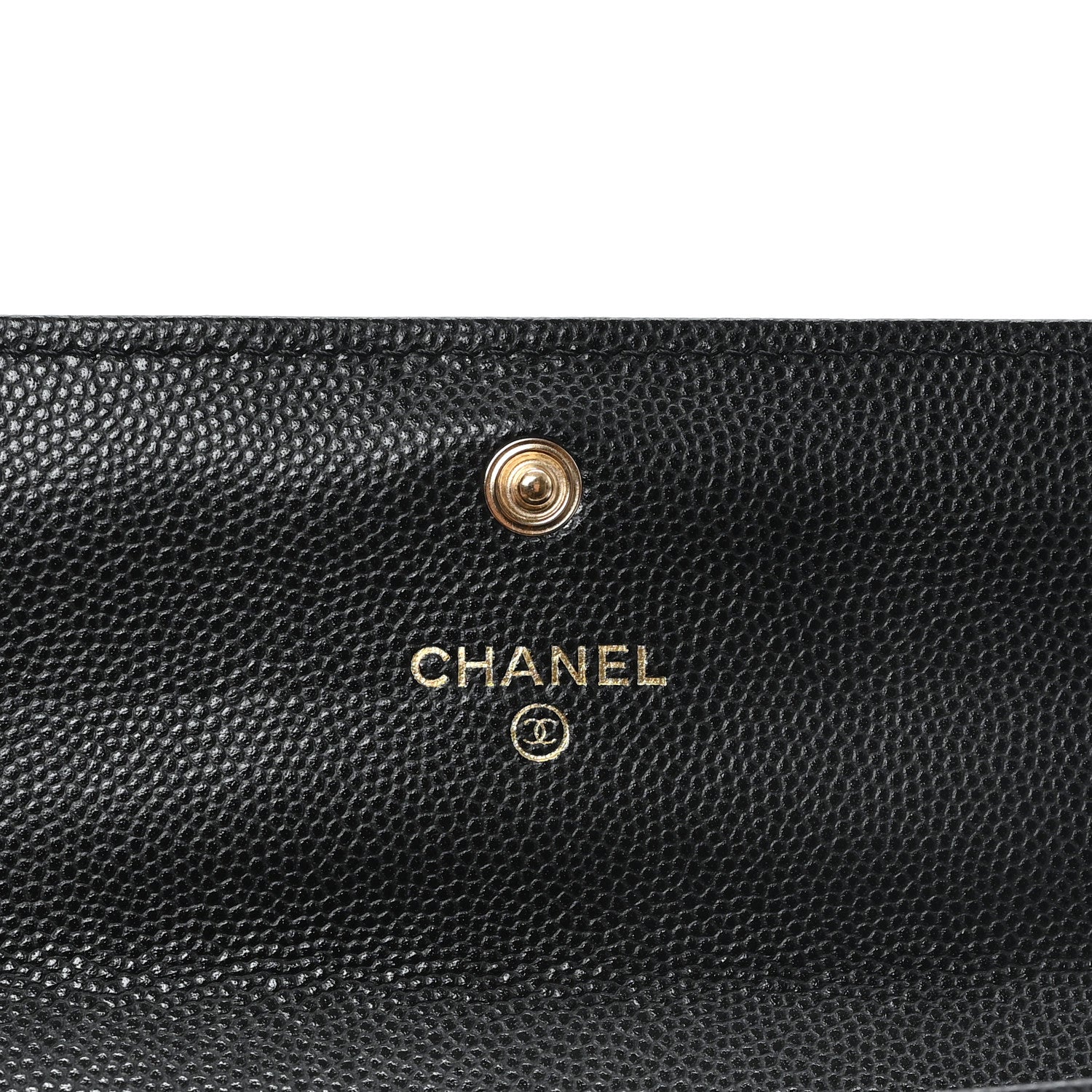 Chanel Caviar Quilted Crystal CC Large Gusset Flap Wallet Black 6 of 8