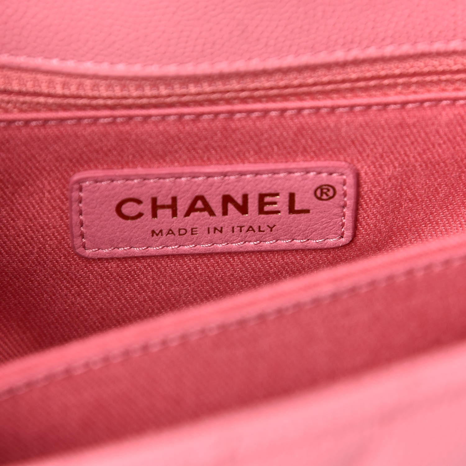Chanel Caviar Chevron Quilted Mini Coco Handle Flap Pink 6 of 11
