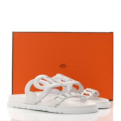 Hermes Nappa Womens Extra Sandals 37 White 9 of 9