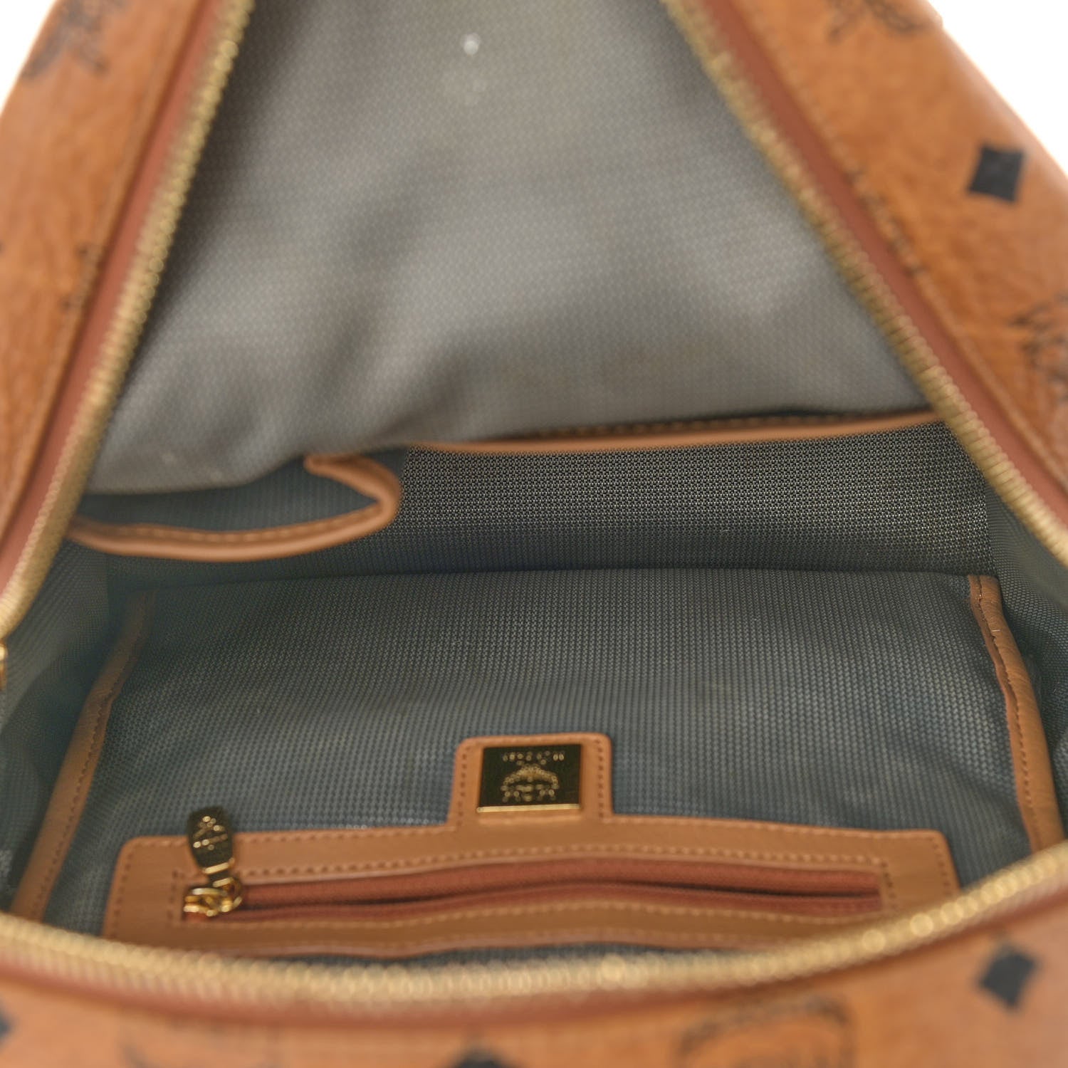 MCM Visetos Side Stud Mini Stark Backpack Cognac 5 of 18