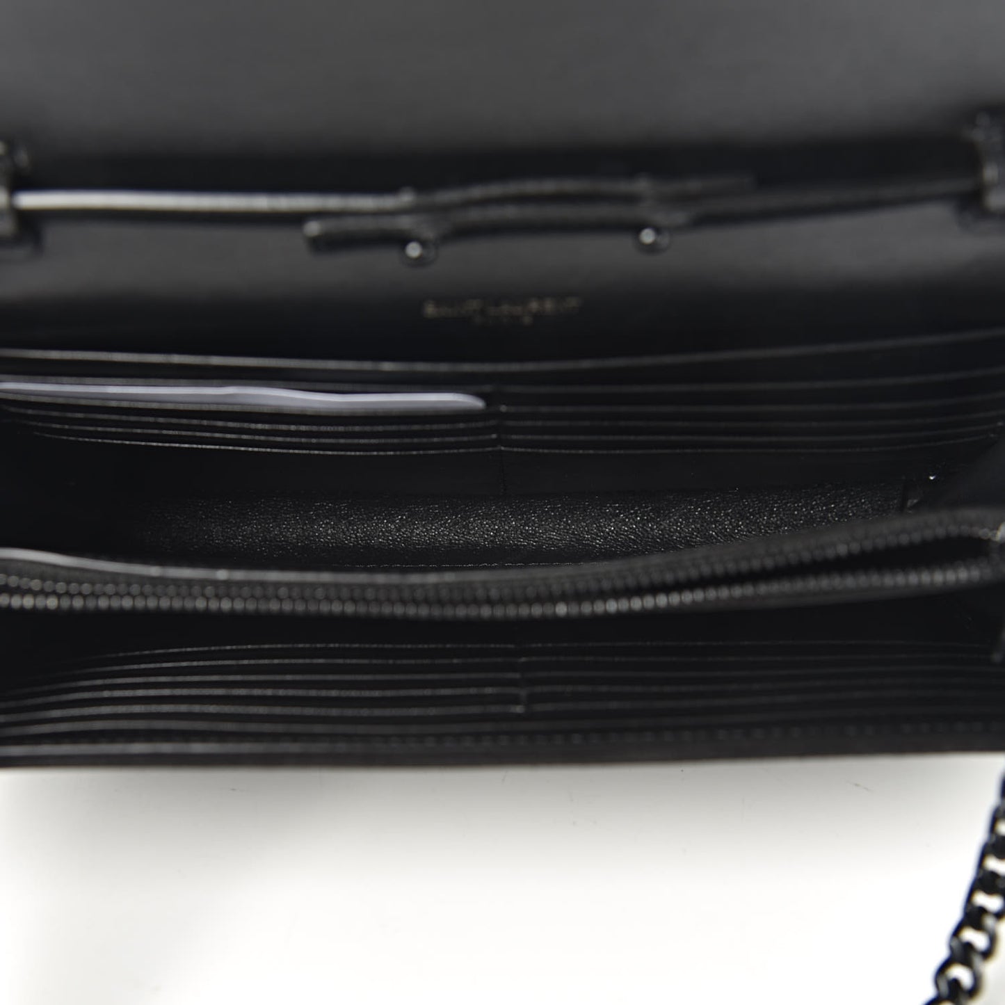 Paillette Suede Monogram Kate Chain Wallet Pink Black