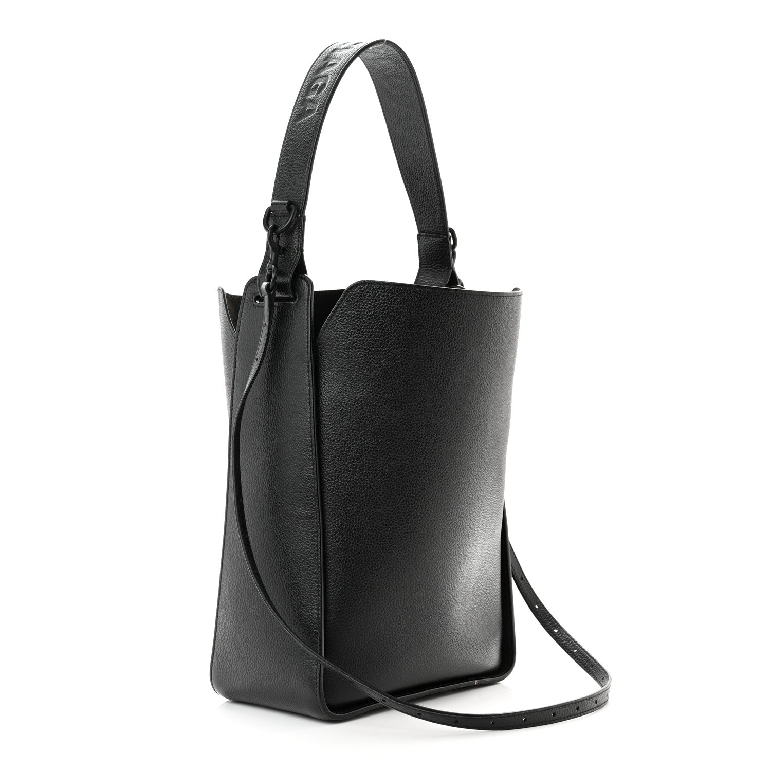 Balenciaga Calfskin Logo Embossed Small Tool 2.0 North-South Tote Black 4 of 12
