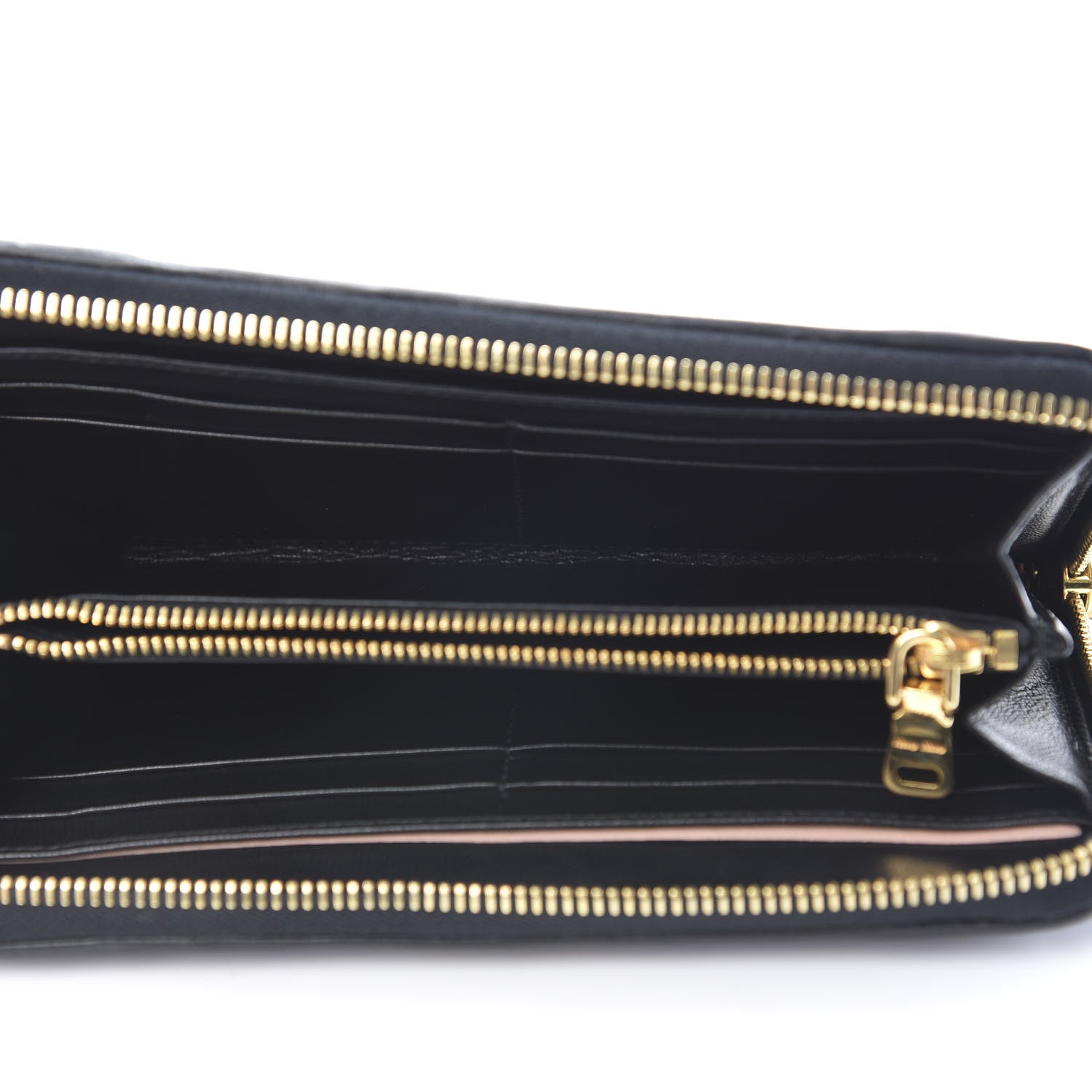 Miu Miu Nappa Quilted Zip Around Wallet Viola 5 of 9