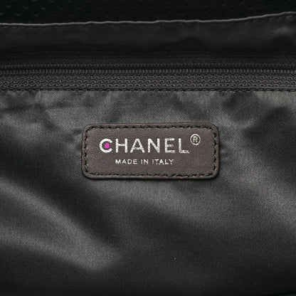 Chanel Calfskin Perforated Large Drill Accordion Flap Black 6 of 12