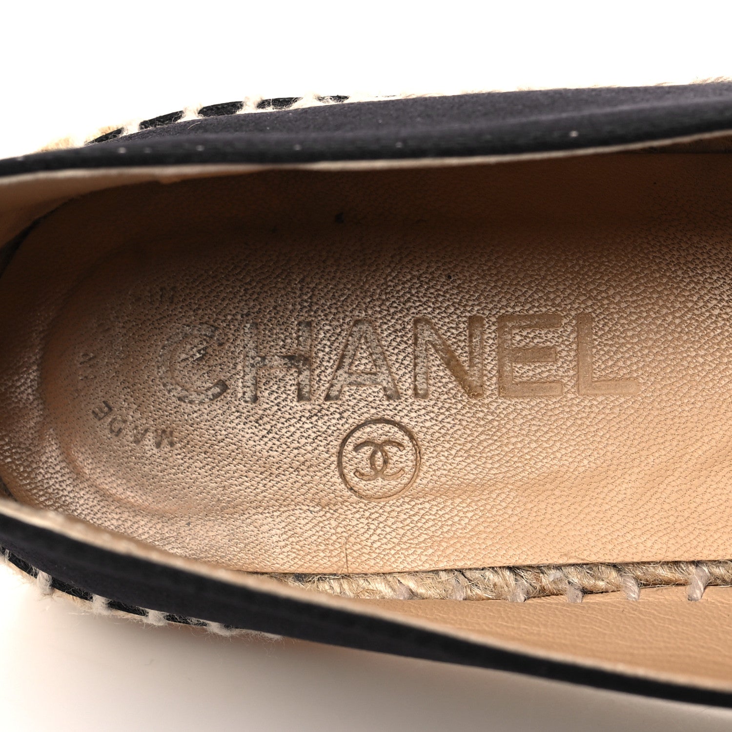Chanel Satin Grosgrain CC Espadrilles 37 Black 9 of 10