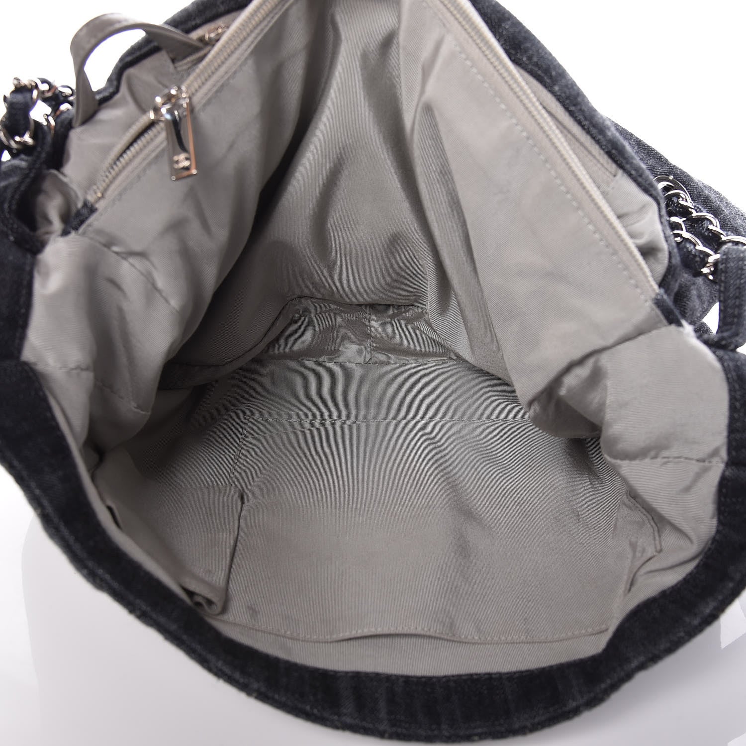 Chanel Denim Quilted Stretch Spirit Messenger Bag Dark Blue 7 of 11