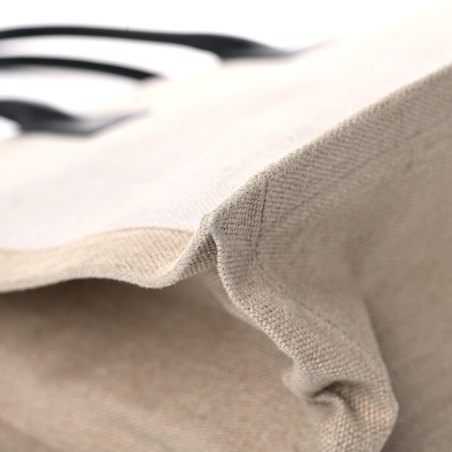 Saint Laurent Linen Calfskin Rive Gauche Tote Optic White 9 of 15