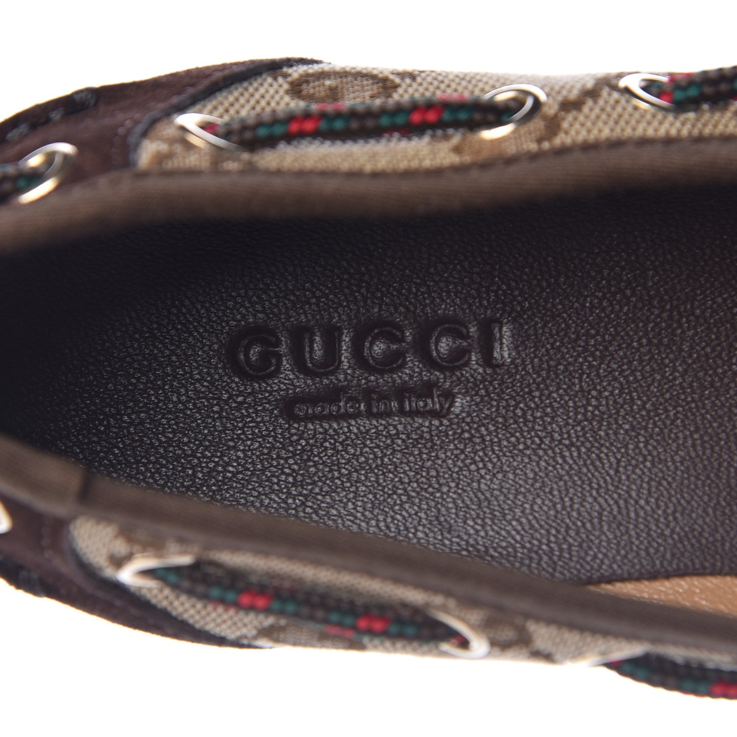 GG Monogram Ballet Flats 37.5 Beige Ebony